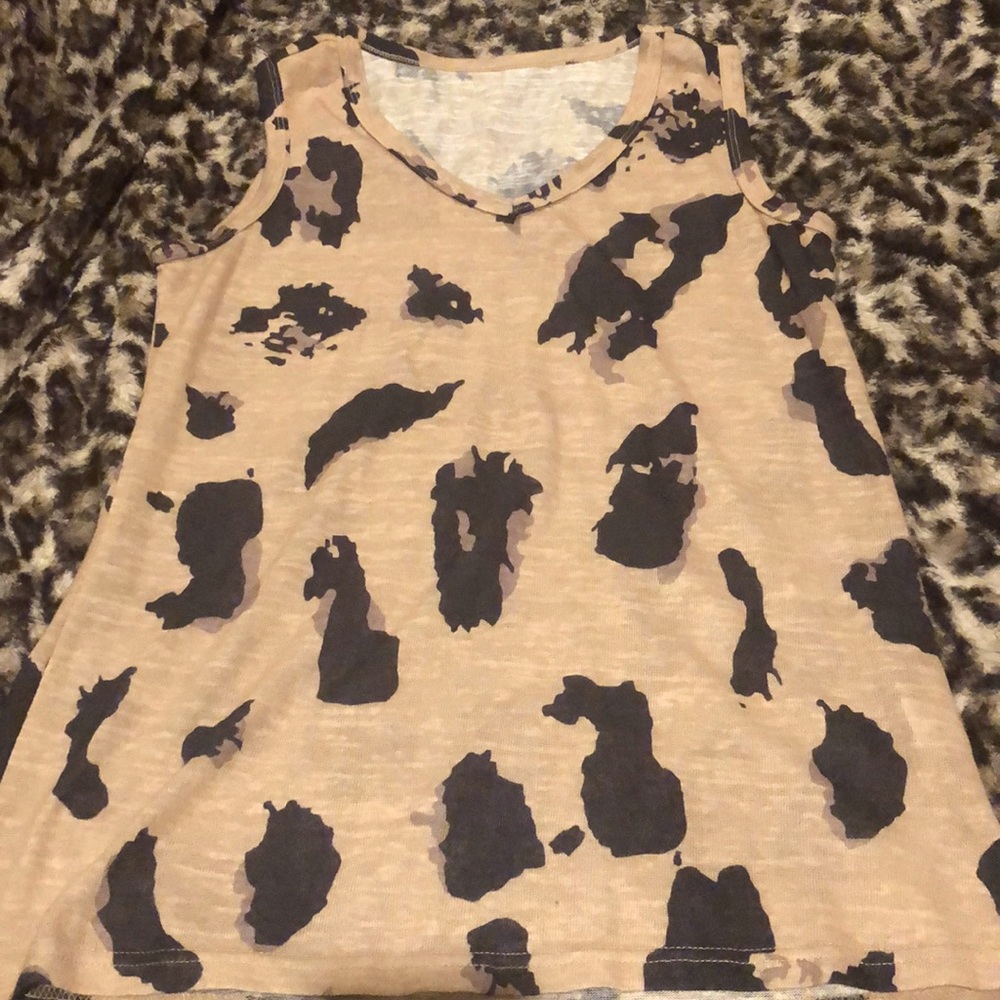 Fun Sleeveless Animal Print Top